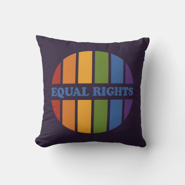 Equal Rights custom colour throw pillow (Front)