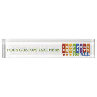 Equal Rights custom desk plate