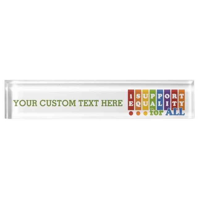 Equal Rights custom desk plate (Front)