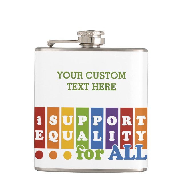 Equal Rights custom flask (Front)