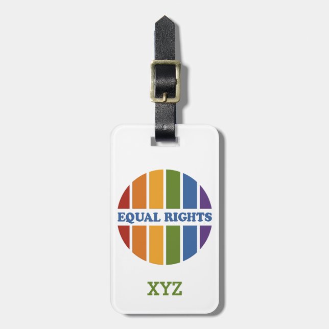 Equal Rights custom luggage tag (Front Vertical)