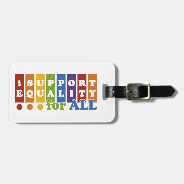 Equal Rights custom luggage tag (Front Horizontal)