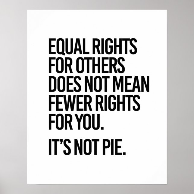 Equal rights does not mean fewer rights poster (Front)