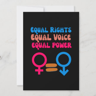Equal Rights Equal Voice Feminist Equality Resist Invitation
