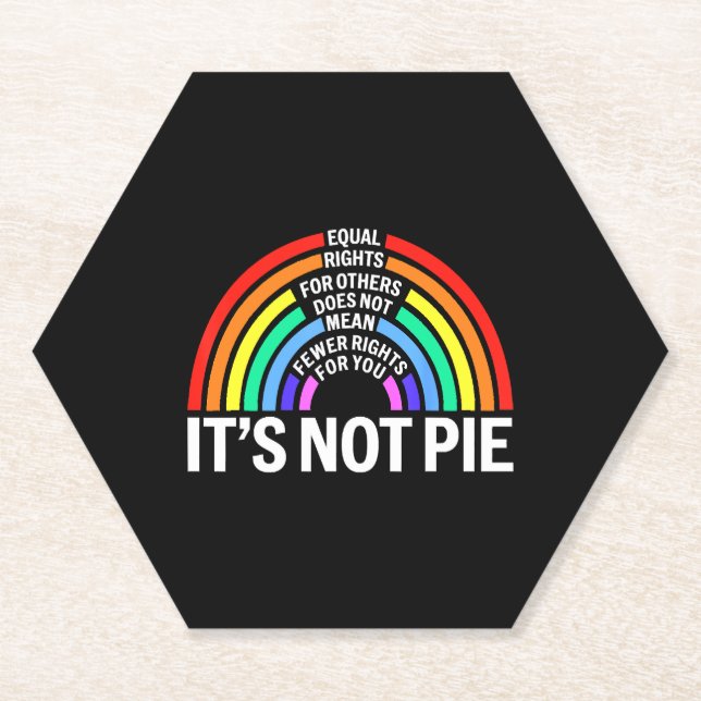 Equal Rights For Others Does Not Mean LGBT Pride Paper Coaster (Front)