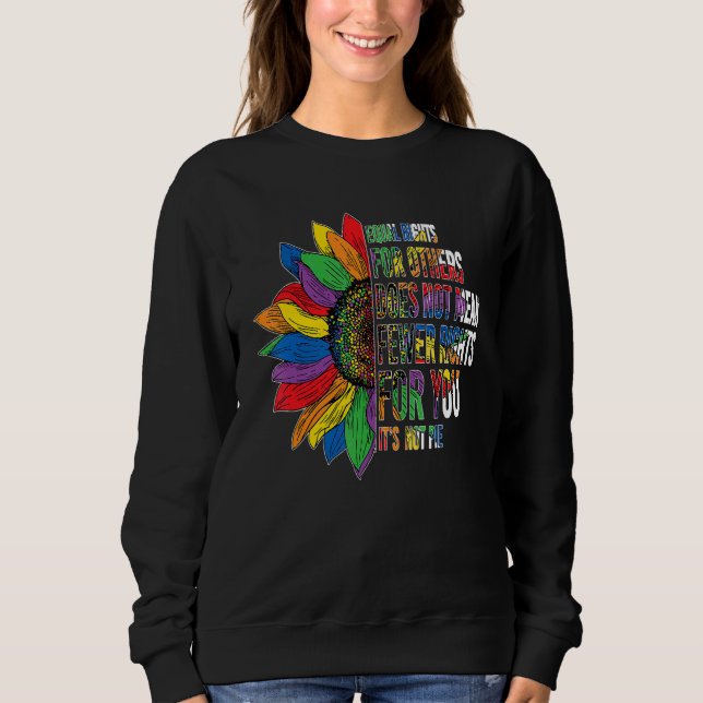 Equal Rights For Others It's Not Pie LGBT Ally Pri Sweatshirt (Front)