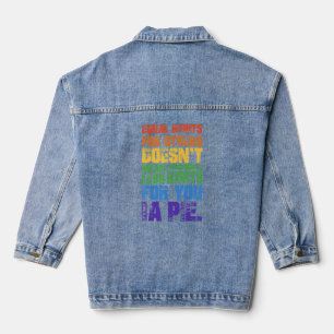 Equal Rights For Others Lgbt Gay Lesbian Bi Trans Denim Jacket