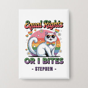 Equal Rights – Funny Cute White Cat LGBTQ Pride