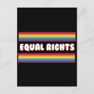 Equal rights. LGBT+pride. rainbow flag   Card