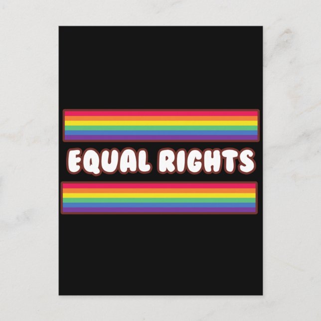 Equal rights. LGBT+pride. rainbow flag   Card (Front)