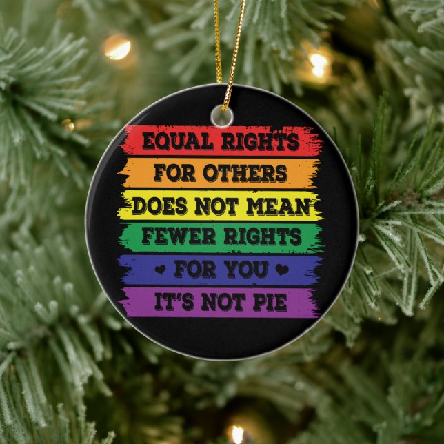 Equal Rights | LGBTQ Rights | Pride Parade | Ally Ceramic Ornament (Tree)