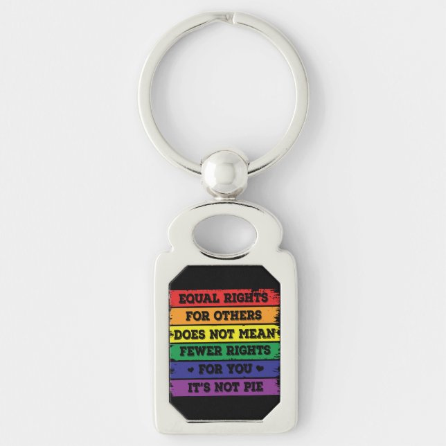 Equal Rights | LGBTQ Rights | Pride Parade | Ally Key Ring (Front)