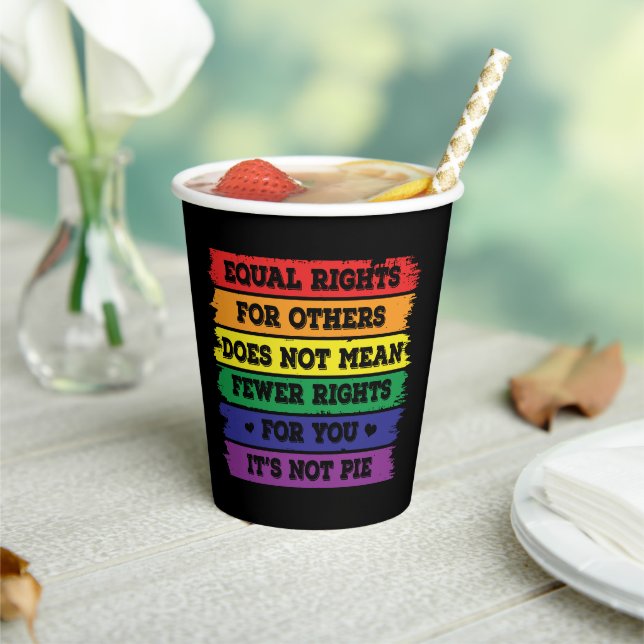 Equal Rights | LGBTQ Rights | Pride Parade | Ally Paper Cups (Insitu)