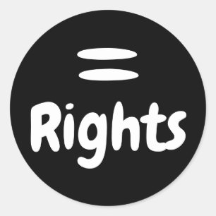 Equal Rights Logo Classic Round Sticker