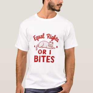 Equal rights or AI bites Women's empowerment Cat T-Shirt