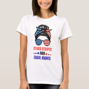 Equal Rights Stars Stripes Patriotic 4th Of Jully T-Shirt