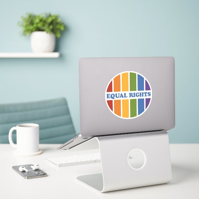 Equal Rights  Sticker (Laptop On Desk)