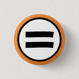 Equal Sign 3 Cm Round Badge