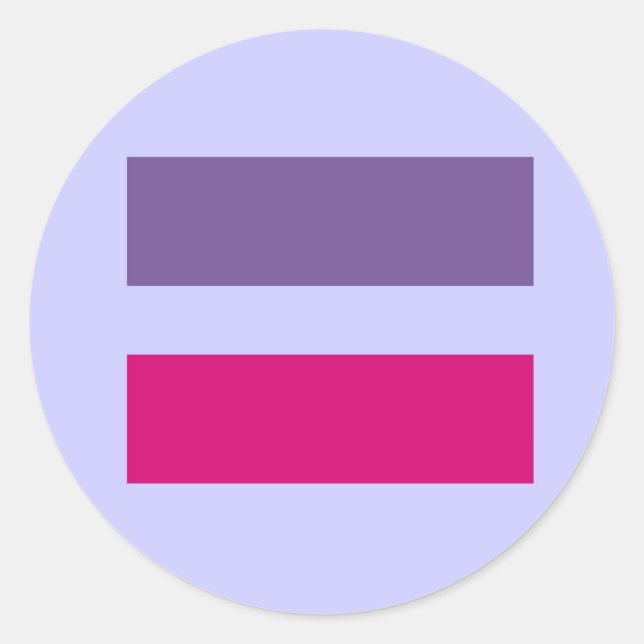 equal sign symbol marriage equality gay bisexual classic round sticker (Front)