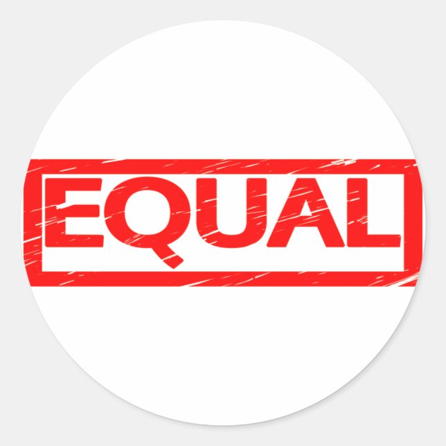 Equal Stamp Classic Round Sticker (Front)