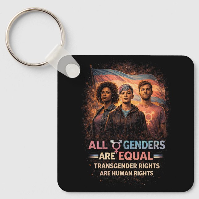 Equal Under Every Flag Key Ring (Front)