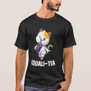 equali-tea cat Bisexual Bubble tea merch T-Shirt