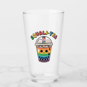 Equali-Tea Funny LGBTQ Bubble Tea Pride Month Glass