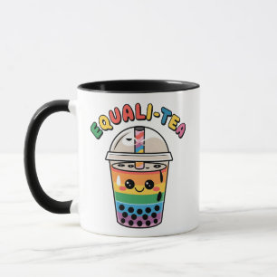 Equali-Tea Funny LGBTQ Bubble Tea Pride Month Mug