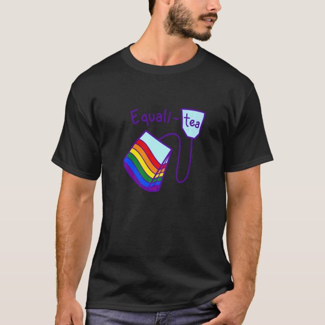 Equali Tea Rainbow Love Pride LGBTQ+   T-Shirt (Front)