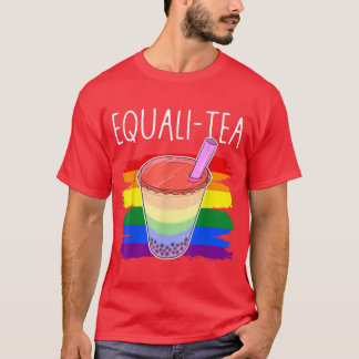 Equalitea Rainbow Boba Bubble Tea Pride LGBT Kawai T-Shirt