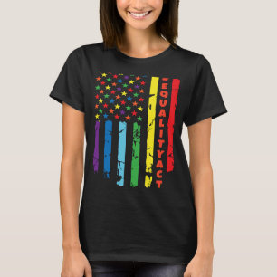 Equality Act LGBTQ Rights Distressed Retro Vintage T-Shirt