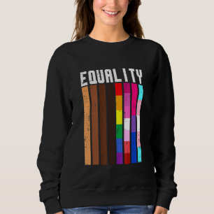 Equality Black Lgbt Pride Rainbow Lesbian Gay Bi T Sweatshirt