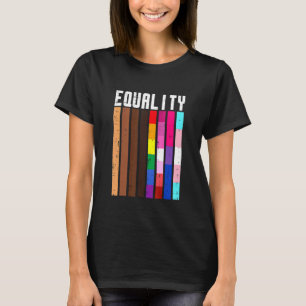 Equality Black Lgbt Pride Rainbow Lesbian Gay Bi T T-Shirt