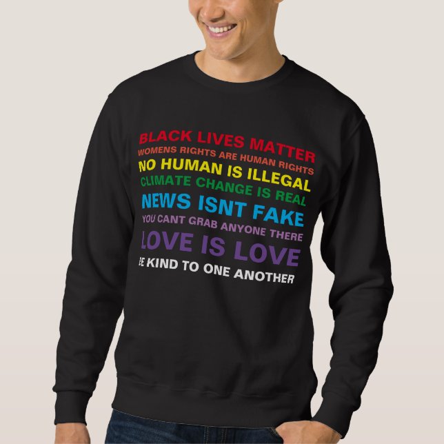 equality  black lives matter pride sweatshirt (Front)