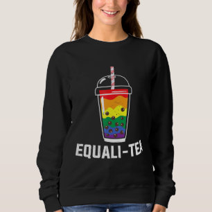 Equality Bubble Tea Boba Lgbtq Matching Rainbow Ga Sweatshirt