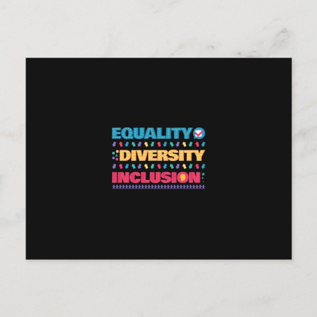 Equality Diversity Inclusion Postcard (Front)