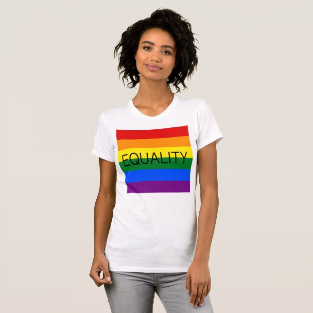 EQUALITY Gay Pride Flag T-Shirt (Front Full)