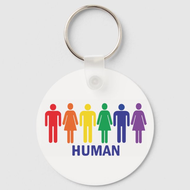 EQUALITY GAY RIGHTS RAINBOW KEY RING (Front)