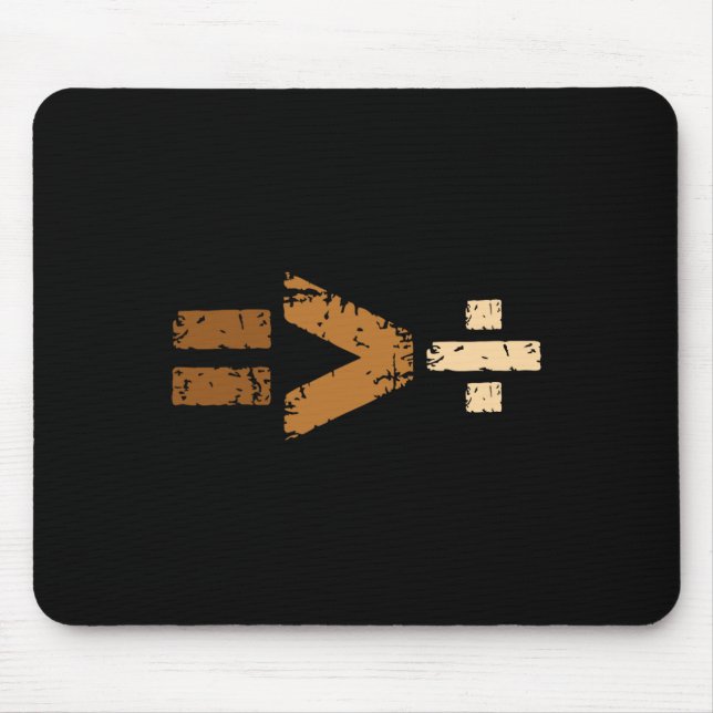Equality Greater Than Division Equal Rights Math S Mouse Pad (Front)