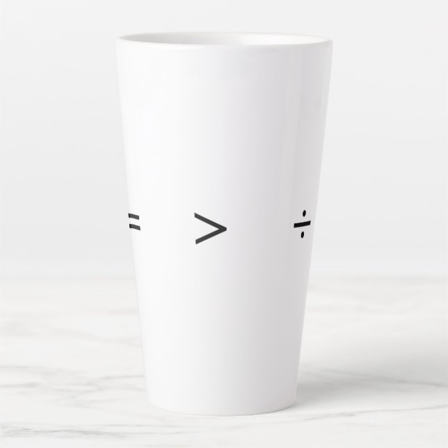 Equality greater than division latte mug (Front)