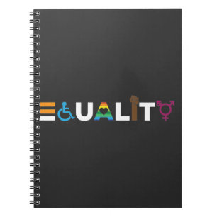 Equality Human Equal Rights LGBTQ Unity Pride Notebook