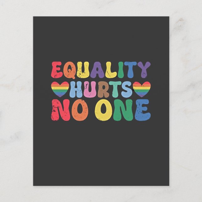 Equality Hurts No One LGBT Human Right  Flyer (Front)