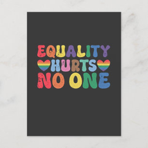 Equality Hurts No One LGBT Human Right Postcard