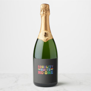 Equality Hurts No One LGBT Human Right Sparkling Wine Label