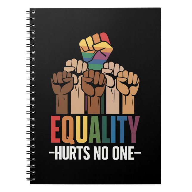 Equality Hurts No One LGBTQ Pride Human Rights Notebook (Front)