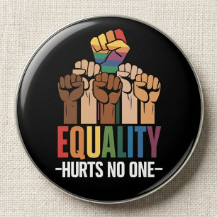 Equality Hurts No One LGBTQ Pride Quote 7.5 Cm Round Badge
