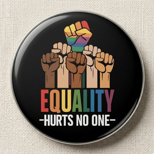 Equality Hurts No One LGBTQ Pride Quote 7.5 Cm Round Badge (Creator Uploaded)