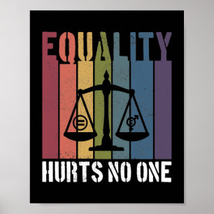 Equality Hurts No One Patriotic LGBTQ Pride Rights Poster