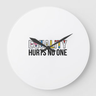 Equality Hurts No One Vintage Pride Shirt Design_1 Large Clock