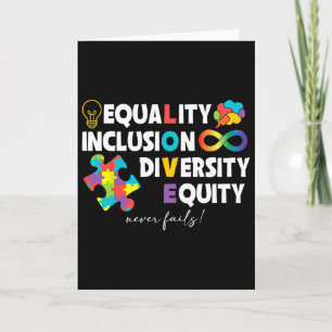 Equality Inclusion Diversity Equity Love Autism Aw Card